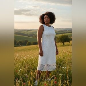 Alfani White Lace Maxi Sundress 16